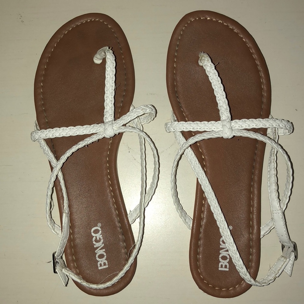 White Bongo sandals